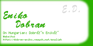 eniko dobran business card